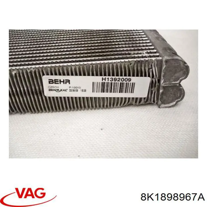 8K1898967A VAG Vaporizador de aparelho de ar condicionado