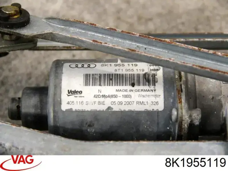 Motor de limpador pára-brisas do pára-brisas VAG 8K1955119 preço, a partir de 98,75 USD