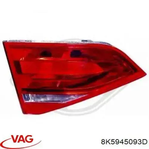 8K5945093D VAG Lanterna traseira esquerda interna
