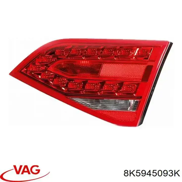 Lanterna traseira esquerda interna VAG 8K5945093K preço, a partir de 131,10 USD