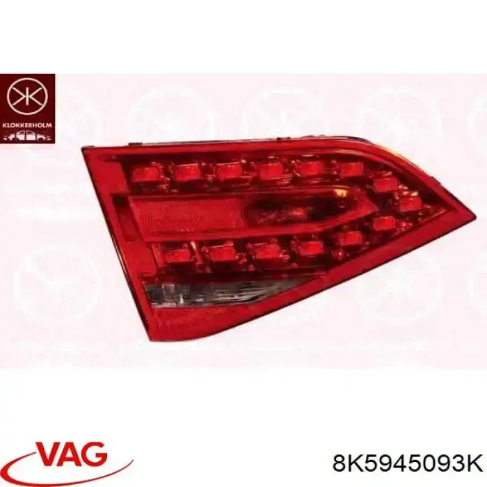 Compre 8K5945093K VAG Lanterna traseira esquerda interna