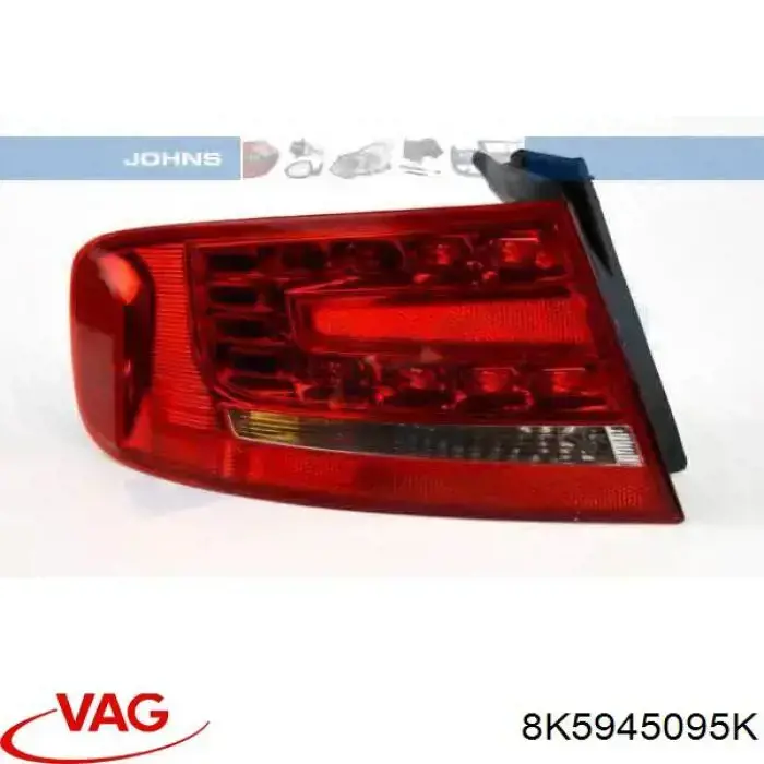 Lanterna traseira esquerda externa VAG 8K5945095K preço, a partir de 125,99 USD
