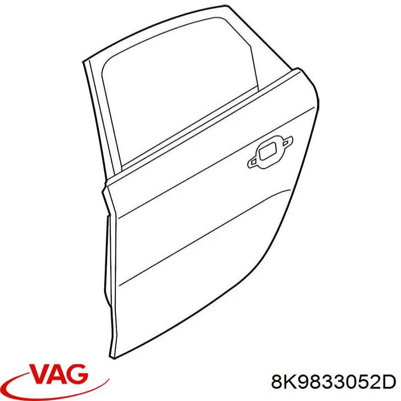 8K9833052D VAG Porta traseira direita