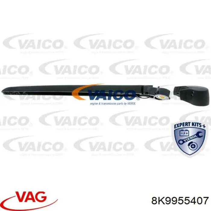 8K9955407 VAG Braço de limpa-pára-brisas de vidro traseiro