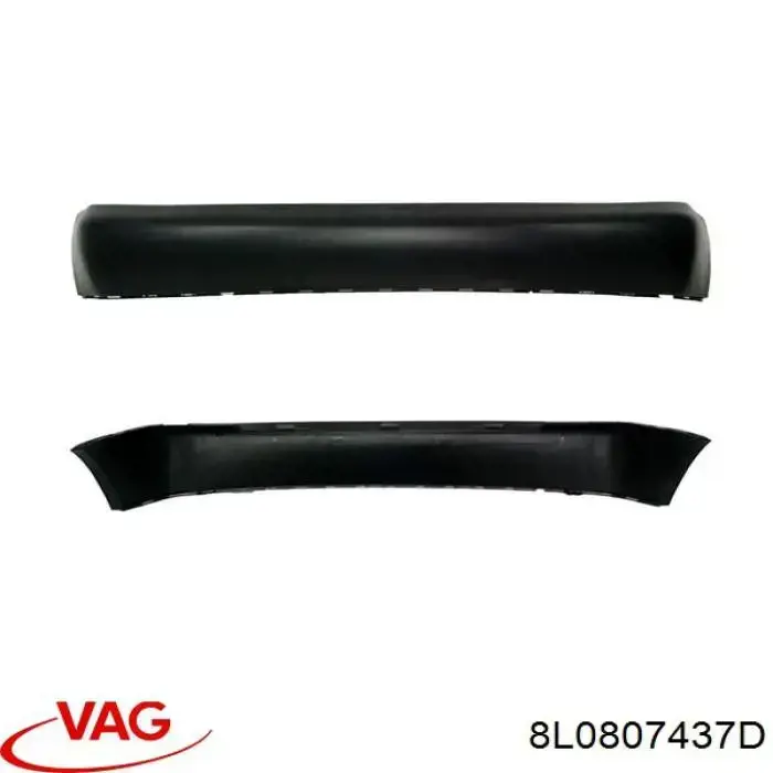 8L0807437D VAG Pára-choque traseiro