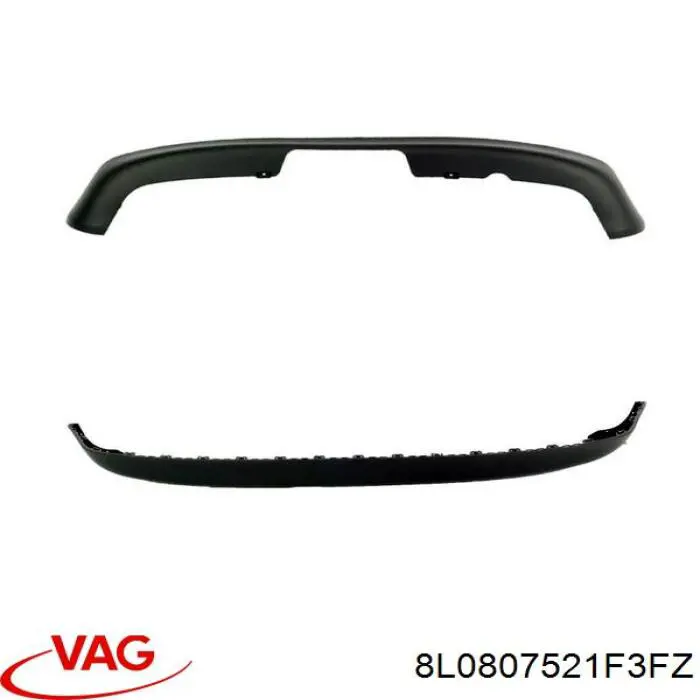 Compre 8L0807521F3FZ VAG Spoiler do pára-choque traseiro