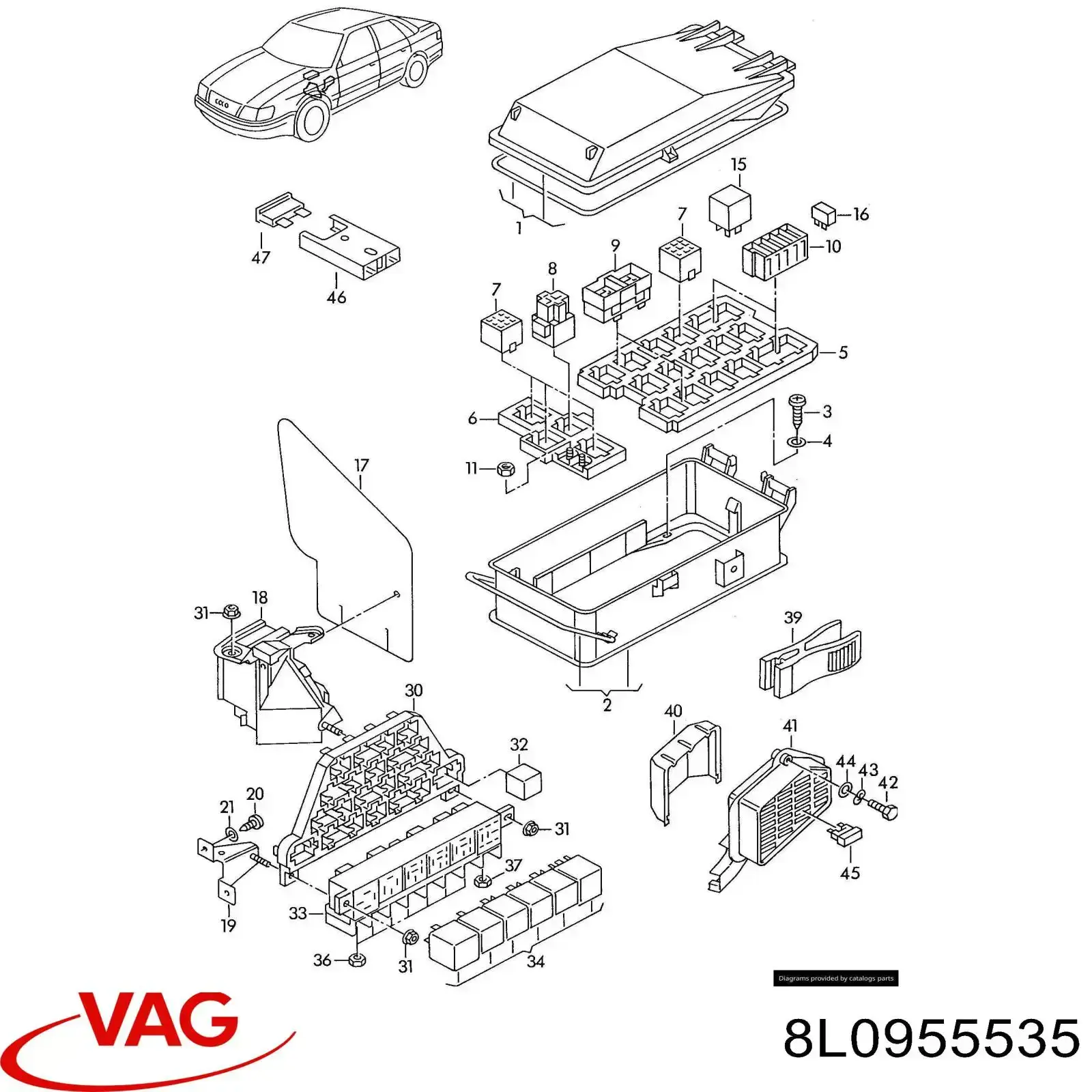  VAG 8L0955535 preço, a partir de 134,67 USD