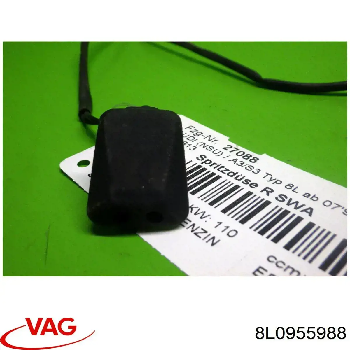 8L0955988 VAG Injetor de fluido para lavador de pára-brisas