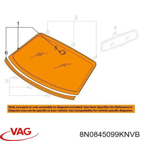Pára-brisas VAG 8N0845099KNVB preço, a partir de 622,83 USD