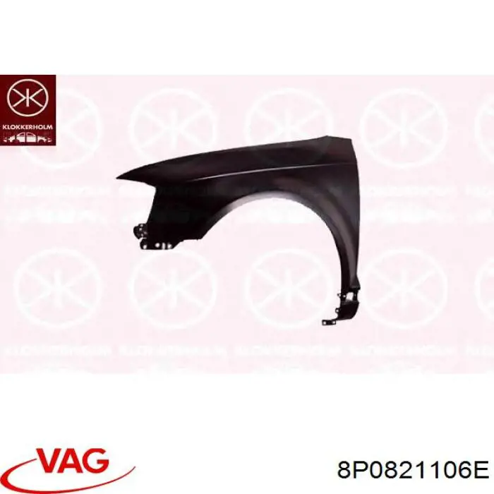 Compre 8P0821106E VAG Pára-lama dianteiro direito