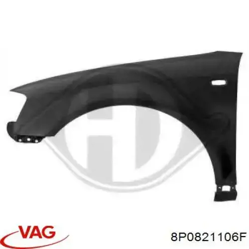 Pára-lama dianteiro direito VAG 8P0821106F preço, a partir de 93,86 USD