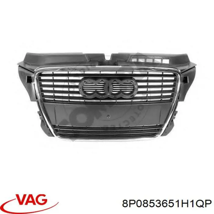 8P0853651M1QP VAG Grelha do radiador