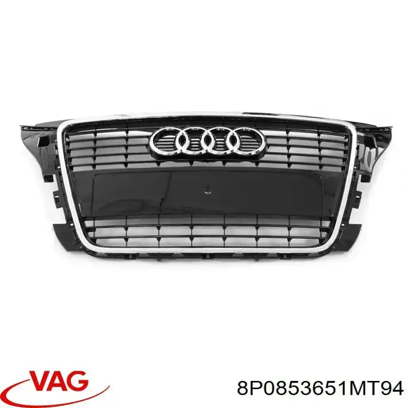 Grelha do radiador VAG 8P0853651MT94 preço, a partir de 500,85 USD