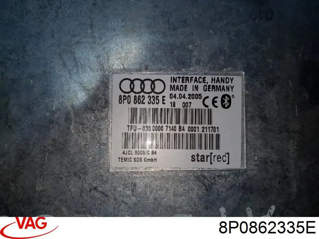 8P0862335E VAG Unidade de controlo Bluetooth