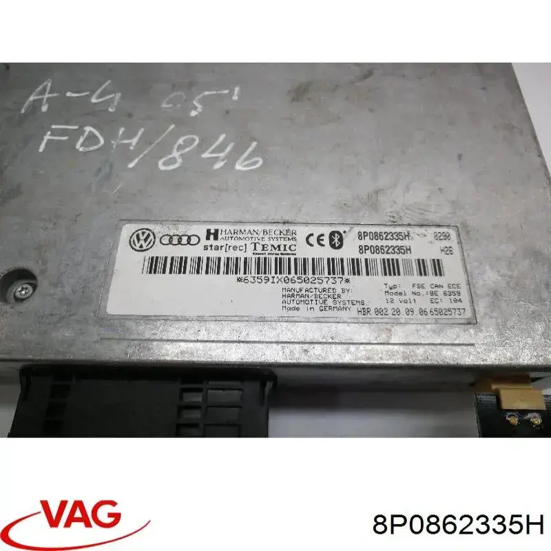 Unidade de controlo Bluetooth VAG 8P0862335H preço, a partir de 117,48 USD