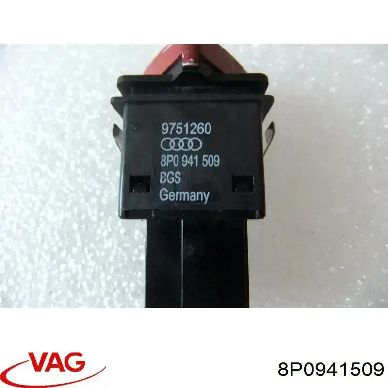 Compre 8P0941509 VAG Botão de ativação do sinal de emergência