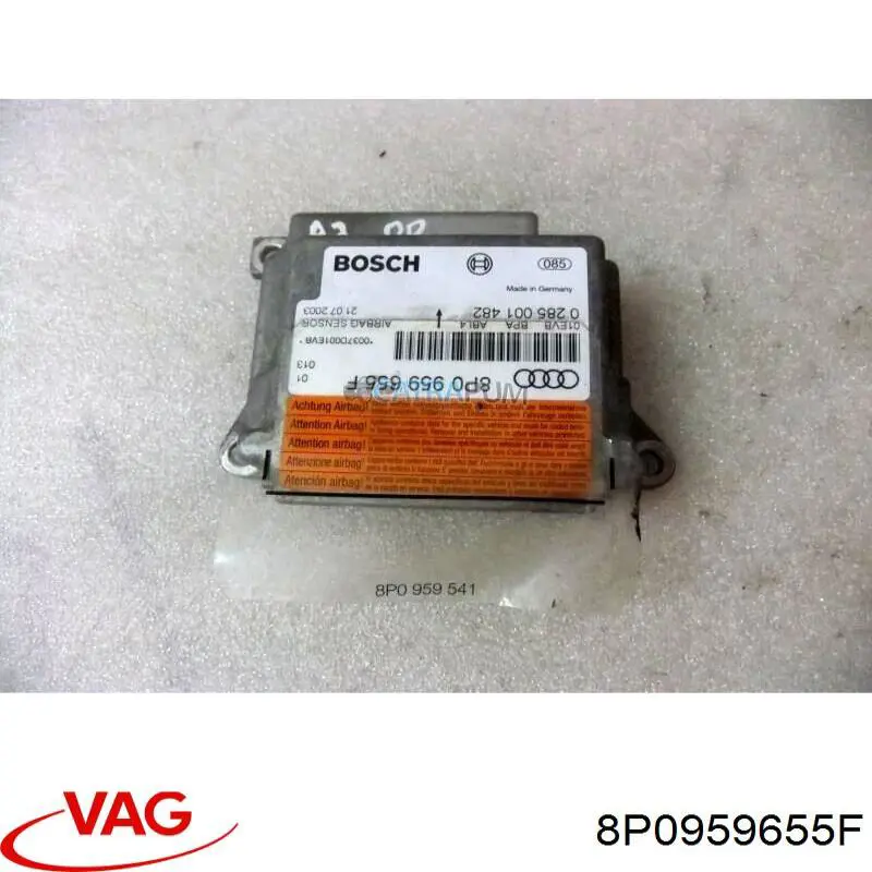 8P0959655F VAG Módulo processador de controlo da bolsa de ar (Centralina eletrônica AIRBAG)
