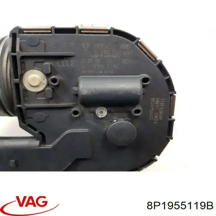 8P1955119B VAG Motor de limpador pára-brisas do pára-brisas