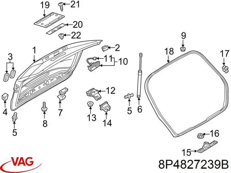  VAG 8P4827239B preço, a partir de 13,32 USD