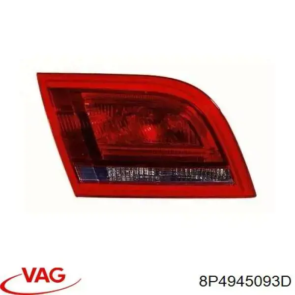 8P4945093D VAG Lanterna traseira esquerda interna