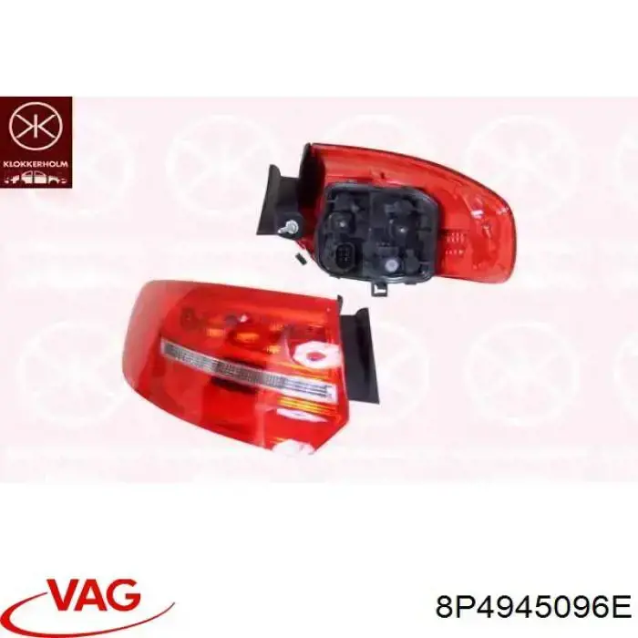 8P4945096E VAG Lanterna traseira direita externa