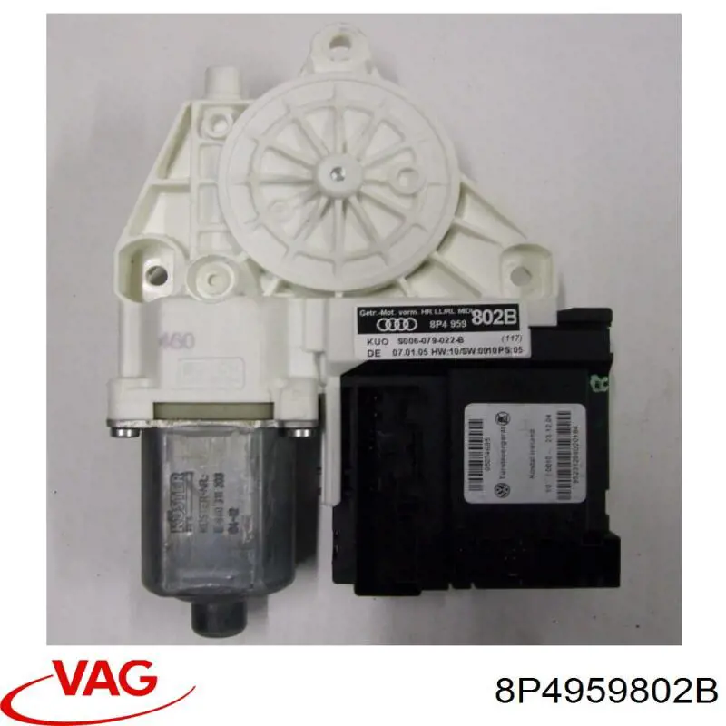 8P4959802B VAG Motor de acionamento de vidro da porta traseira direita