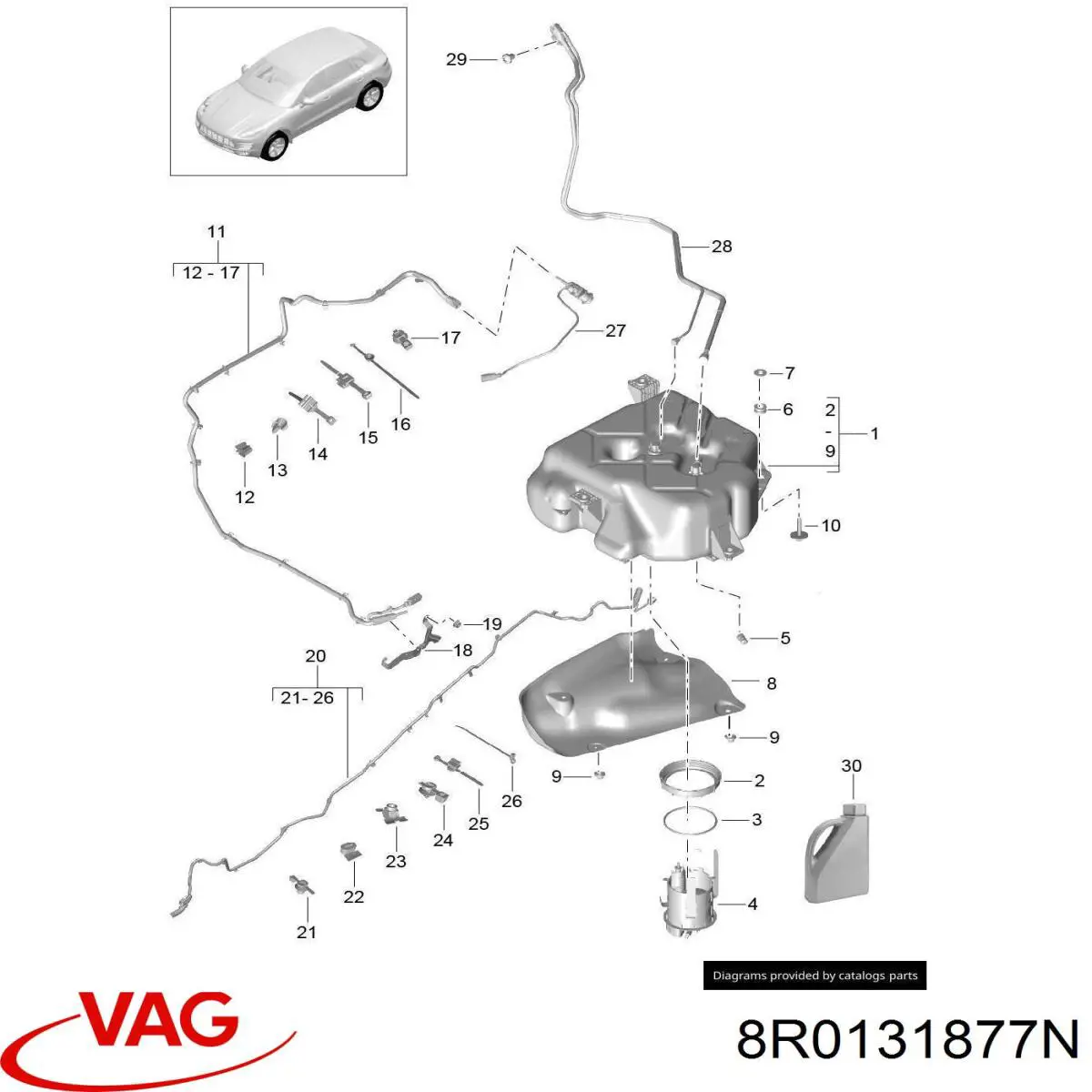 8R0131877L VAG Tanque AD BLUE