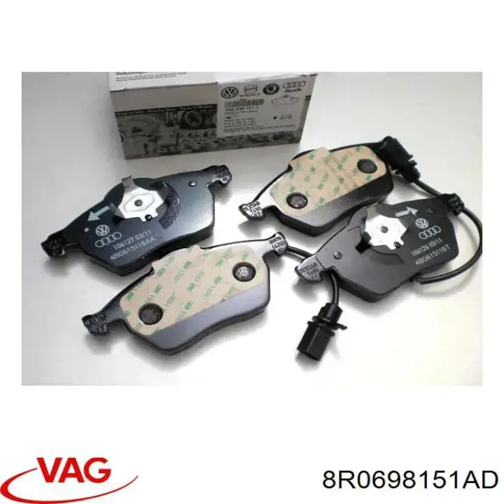 Sapatas do freio dianteiras de disco VAG 8R0698151AD preço, a partir de 51,92 USD