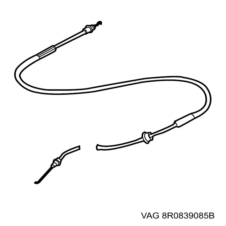 Cabo (pedal) de abertura do fecho da porta traseira VAG 8R0839085B preço, a partir de 11,79 USD