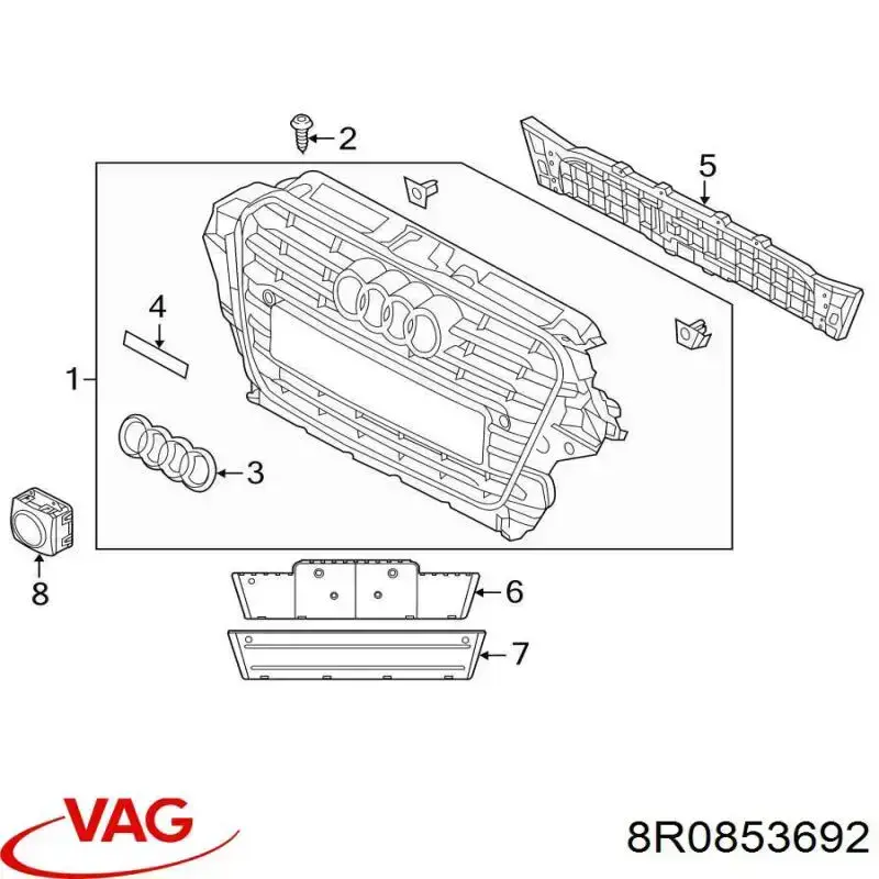  VAG 8R08536929B9 preço, a partir de 61,40 USD