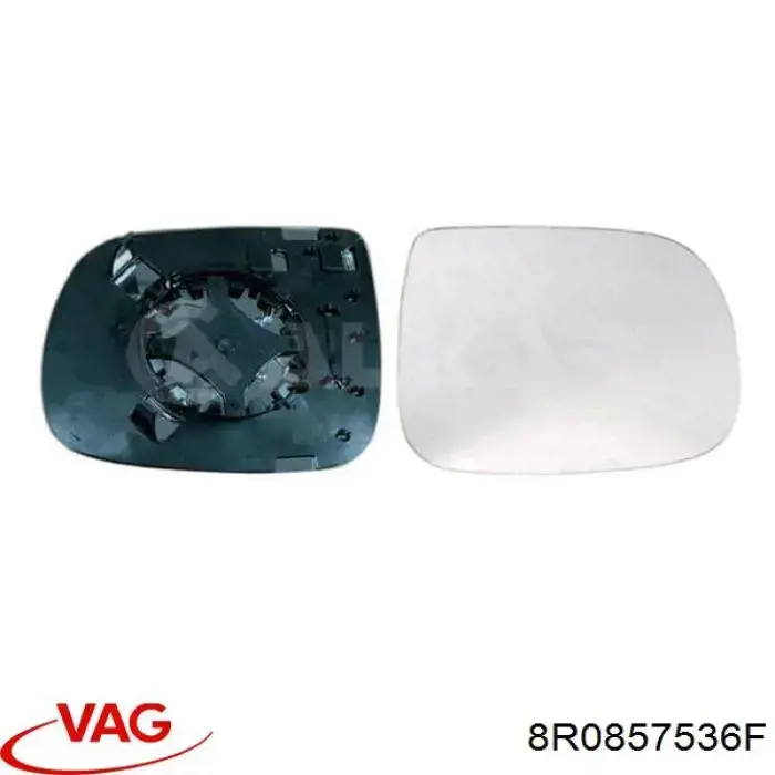 8R0857536F VAG Elemento espelhado do espelho de retrovisão direito