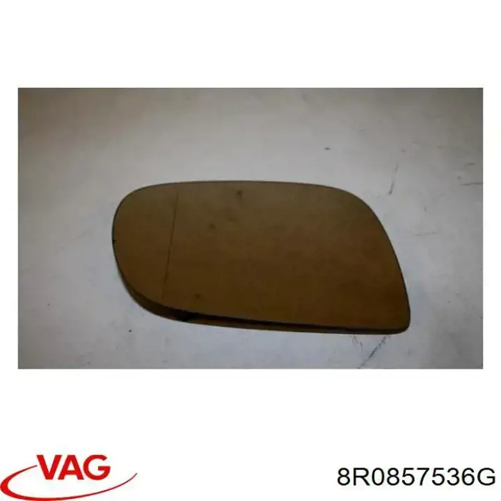 8R0857536G VAG Elemento espelhado do espelho de retrovisão direito