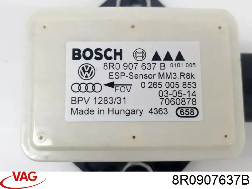 Compre 8R0907637B VAG Sensor de aceleração transversal (ESP)