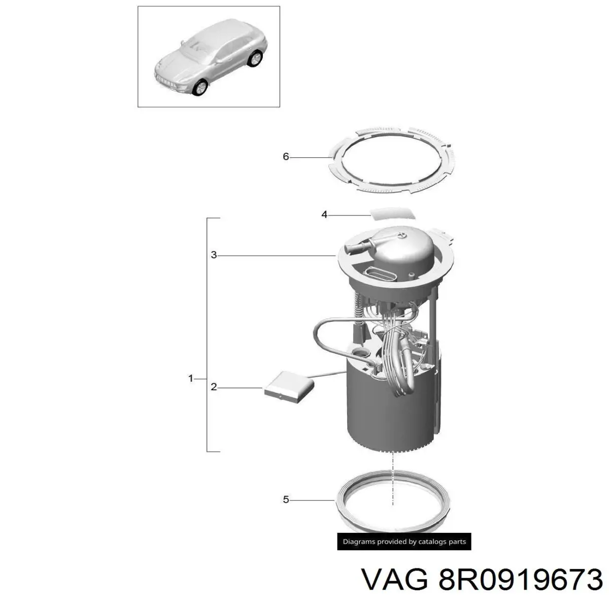 8R0919673 VAG Sensor do nível de combustível no tanque