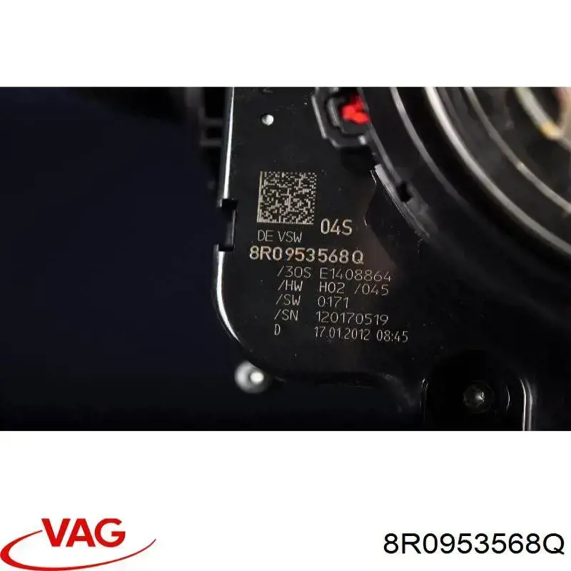 Anel AIRBAG de contato, cabo plano do volante 8R0953568Q VAG