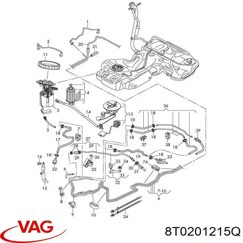  VAG 8T0201215Q preço, a partir de 108,39 USD
