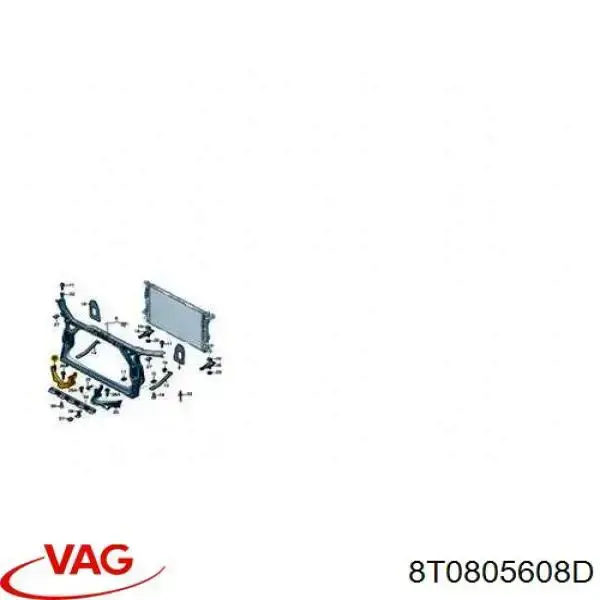 Consola (adaptador) de fixação da luz dianteira direita VAG 8T0805608D preço, a partir de 66,70 USD
