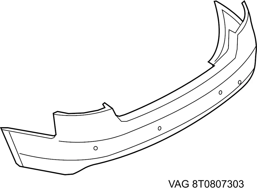 Compre 8T0807303 VAG Pára-choque traseiro