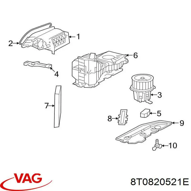 Resistor (resistência) de ventilador de forno (de aquecedor de salão) VAG 8T0820521E preço, a partir de 54,27 USD