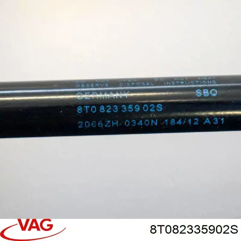 Amortecedor da capota 8T082335902S VAG