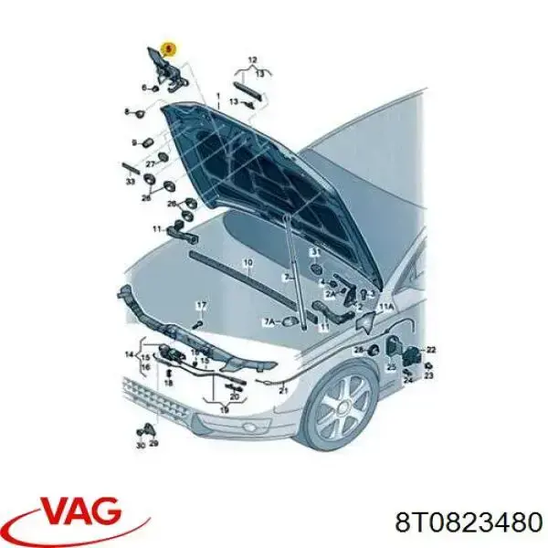 Viga con gancho do fecho da capota AND 3G823001 preço, a partir de 24,83 USD