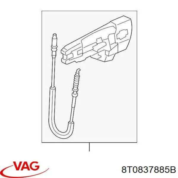 Suporte de maçaneta externa da porta traseira esquerda VAG 8T0837885B preço, a partir de 45,97 USD