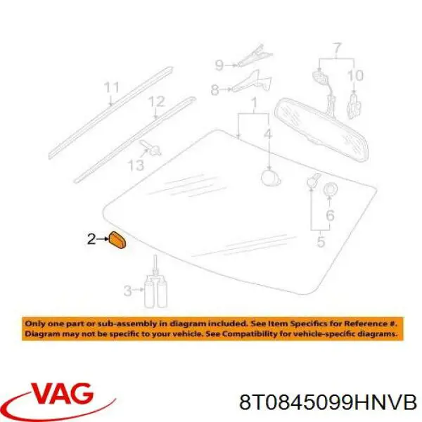 Pára-brisas VAG 8T0845099HNVB preço, a partir de 269,94 USD