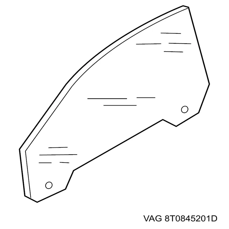 8T0845201D VAG Vidro da porta dianteira esquerda