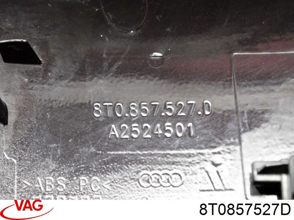 Placa sobreposta (tampa) do espelho de retrovisão esquerdo VAG 8T0857527D preço, a partir de 31,30 USD