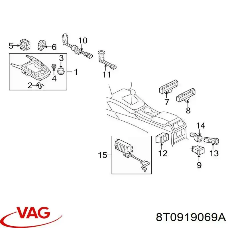  VAG 8T0919069A preço, a partir de 91,64 USD