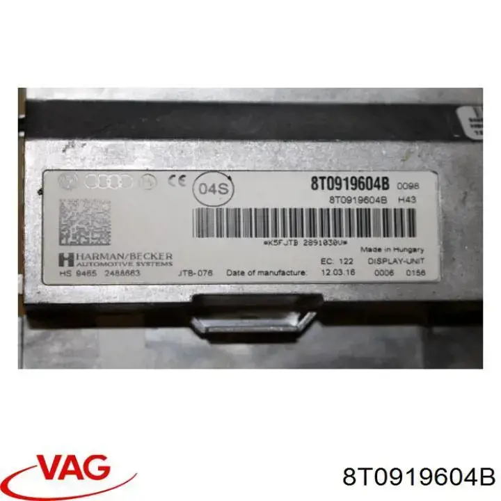 Mostrador multifuncional VAG 8T0919604B preço, a partir de 206,01 USD