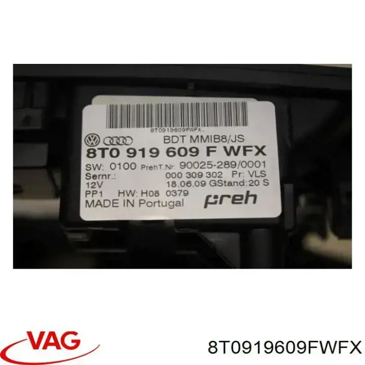 Compre 8T0919609FWFX VAG Unidade de controlo multimídia