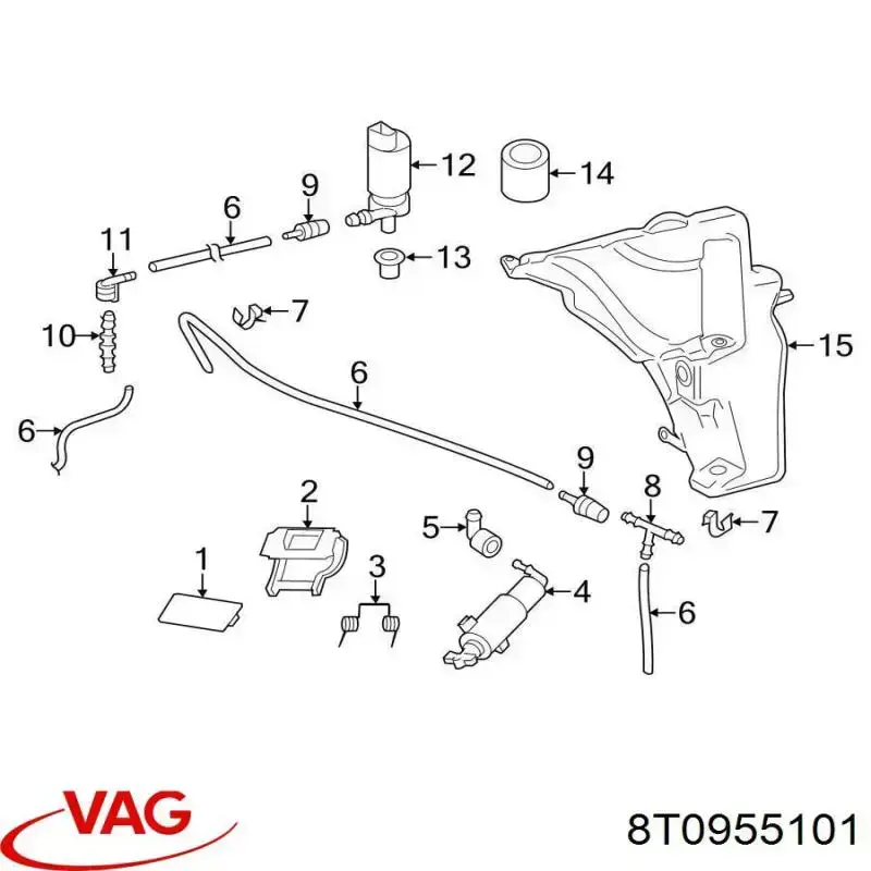 Injetor de fluido para lavador da luz dianteira esquerda VAG 8T0955101 preço, a partir de 35,72 USD
