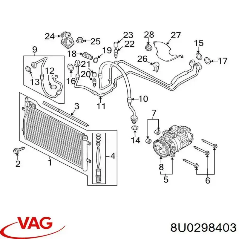 Tanque de recepção do secador de aparelho de ar condicionado VAG 8U0298403 preço, a partir de 35,24 USD